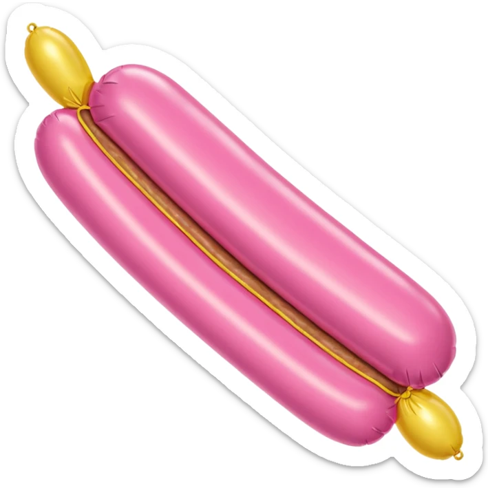 SPAM sausage weiner jeff koons style inflatable balloon sausage sculpture art  sticker