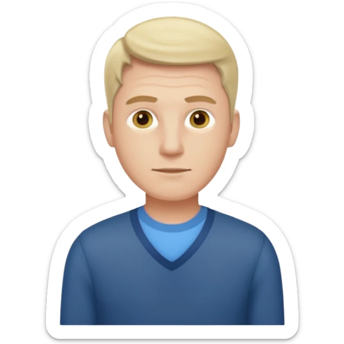 customer. 1 person only white male with shoulder normal person cloths. adult sticker