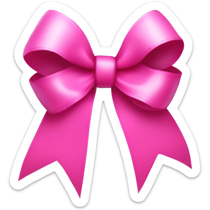 Pink bow sticker