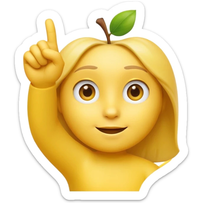 A 3D Apple-style yellow round emoji, neutral face with simple cartoonish eyes, raising one hand, thumb pointing backward over the shoulder to indicate “past” or “behind,” clean minimal background, smooth bright style sticker