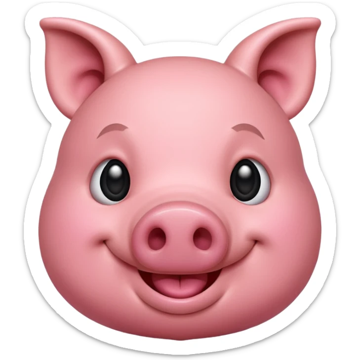A pig in love sticker