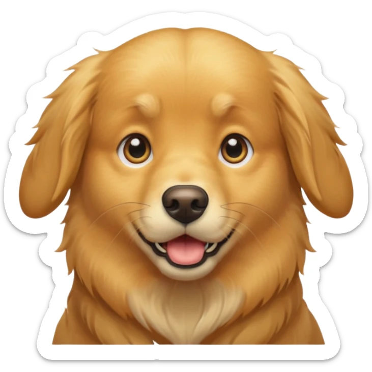 I want an emoji of a goldenretriever with this emoji 😱 sticker