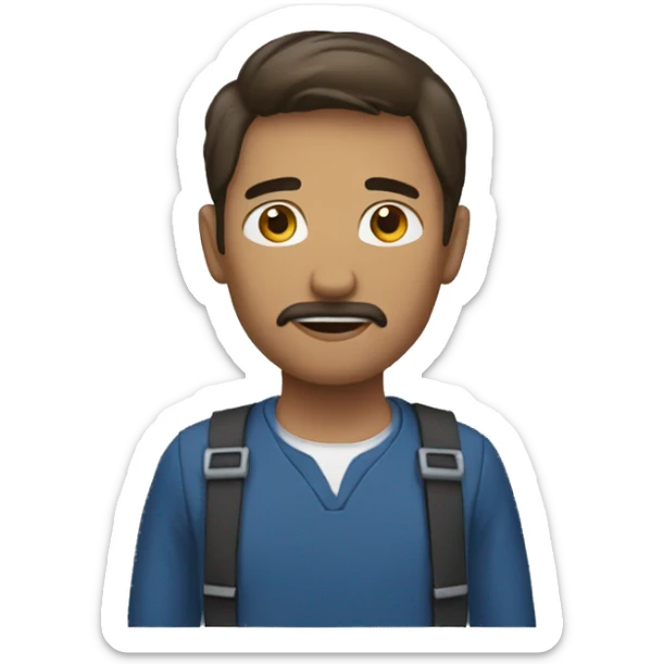 adulto usando control  sticker