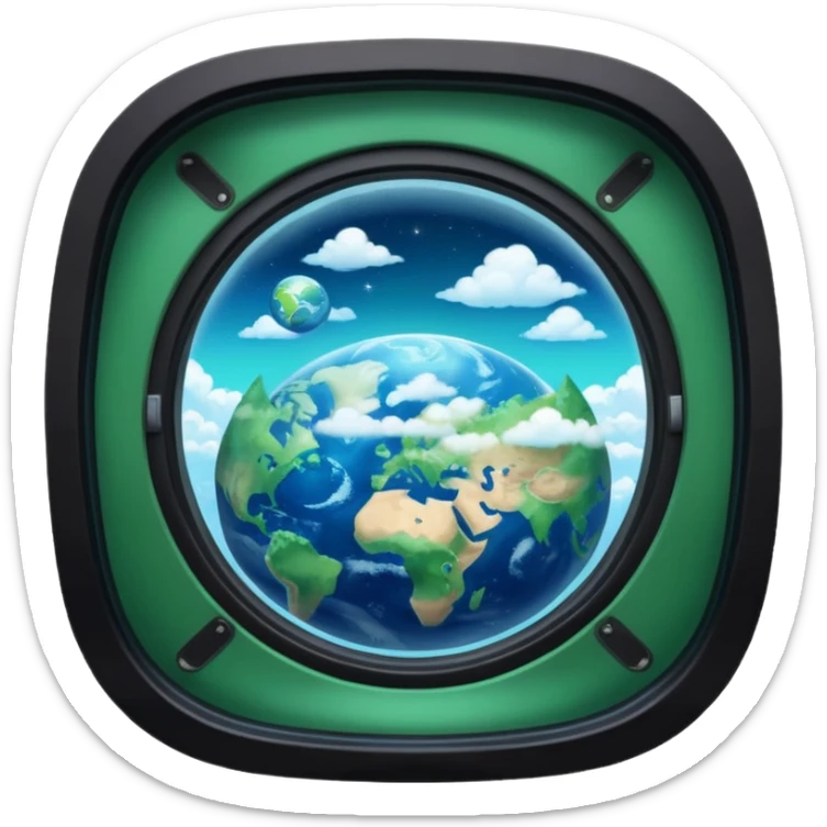 góc nhìn từ cửa sổ của tàu vũ trụ nhìn xuống trái đất

















 sticker