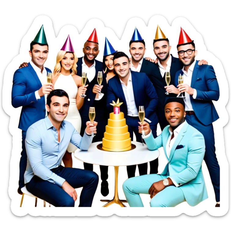 Tefi, Lewis Howes, Gary Vee, Tristan Tate, Tai Lopez, Josh King Madrid, Alex Hormozi, Iman Gadzhi, Branden Condy, Patrick Bet-David, Luke Belmar, Cardone, Shelby Sapp, Leila Hormozi, Tefi Valenzuela, business, Russell Brunson, partners, marketing, event , emoji, sales, money, mentor, party, emoji sticker