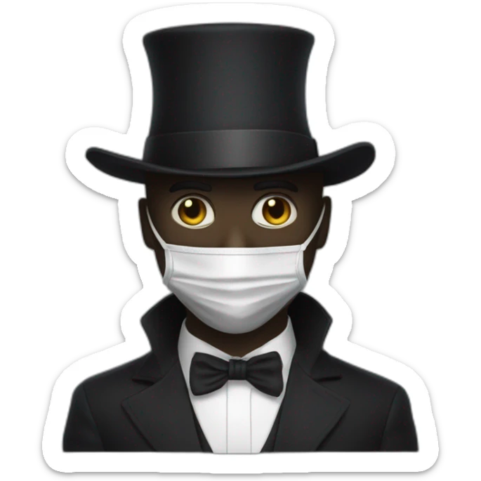 satoshi nakamoto dress like a magician with a v a for vendeta mask sticker