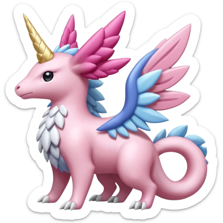 Diancie-Palkia-Amaura-Aurorus-aesthetic-fusion sticker