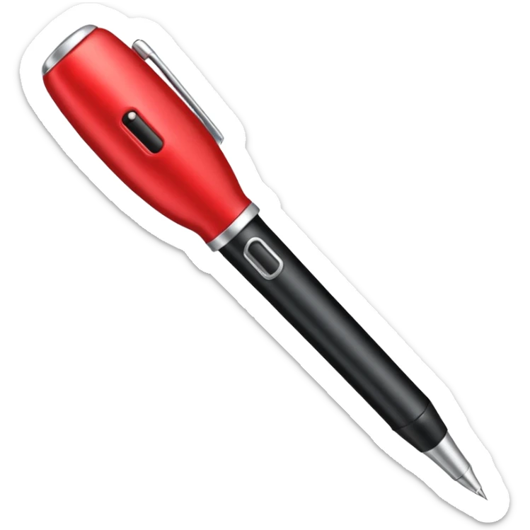 the neuralyzer from Men in Black movies; an expandable silver probe with a pocket clip like a pen with a red light at the tip sticker