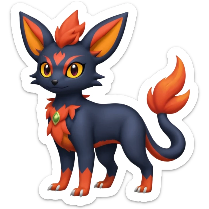 
Canine-Litten-Amaura-Salandit-Noibat-Flareon-Fakémon-fusion (full body) sticker