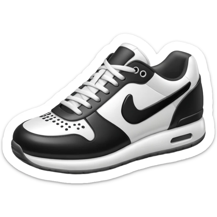 3D Apple-style emoji of a sneaker pressing on the ground, leaving a clear shoe print under it. Rounded, glossy, smooth, soft shadows, white background.

 sticker