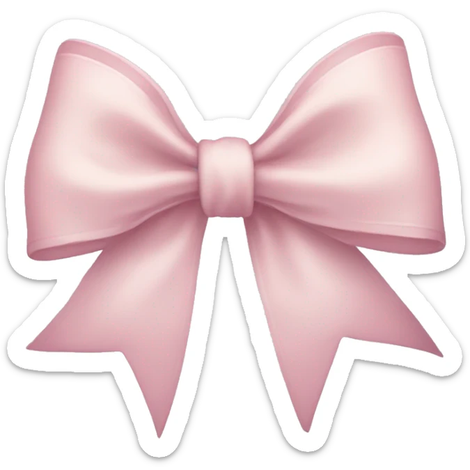 Light pink bow sticker