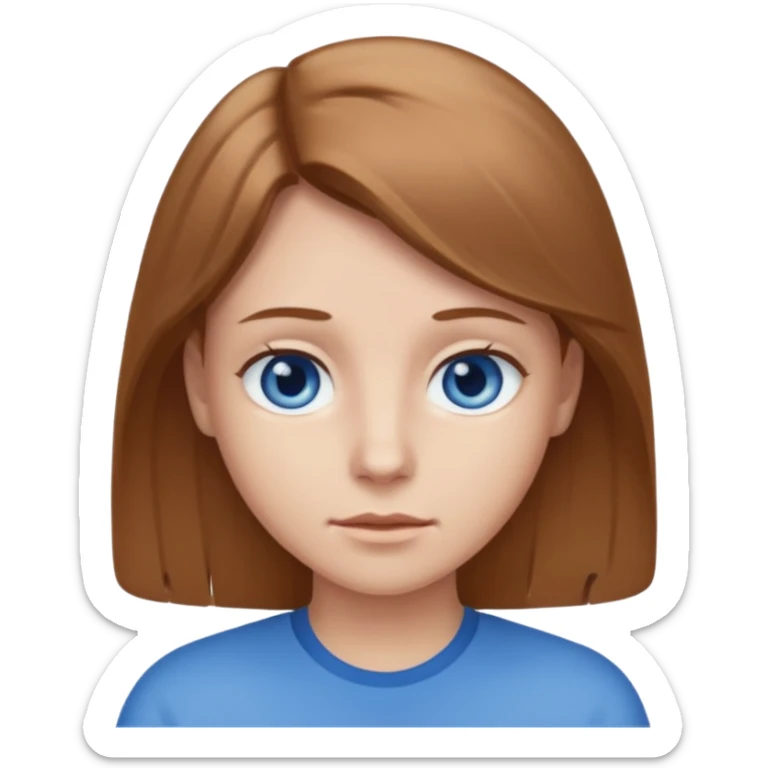can you make a white native American emoji with light brown hair and blue eyes  sticker