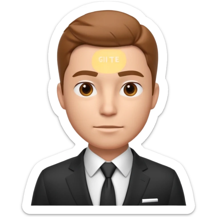 business man portrait, head and shoulders only, wearing a formal suit and tie, confident professional expression, modern corporate vibe, 3D cartoon, mobile game icon style, clean background, no text, no watermark sticker