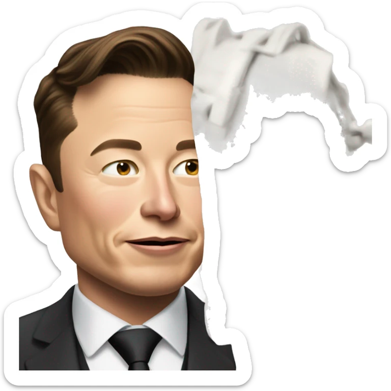 Please create an emoji of Elon Musk as a billionaire and patriot sticker