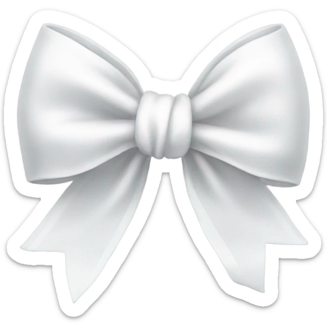 White bow  sticker