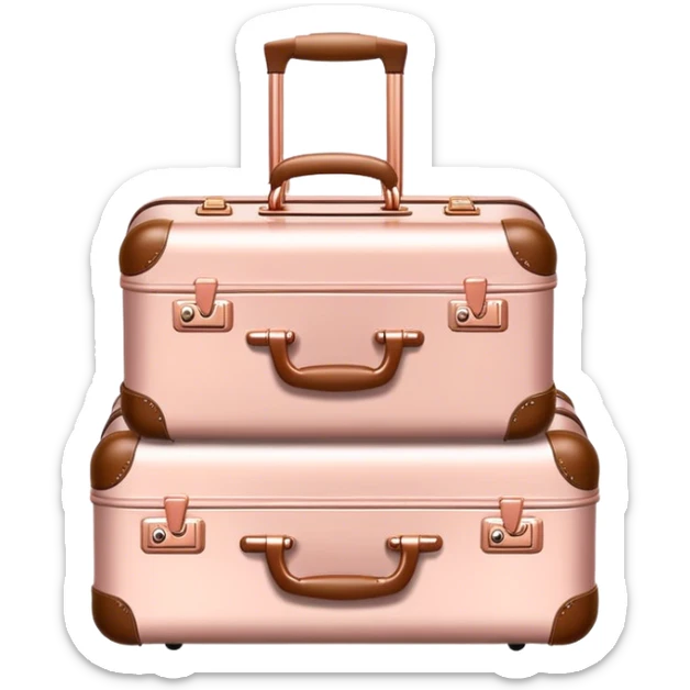 Rose gold suitcases  sticker