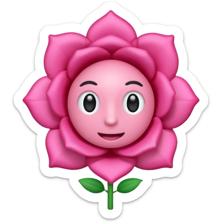 me haces un emoji con este simbolo ! de exclamación en rosa tipo 3d ? te paso el código de color FDD2EF sticker