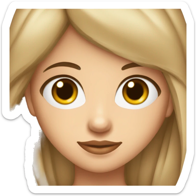 Moi une fille avec les yeux brun la peau blanche des cheveux bruns un col roulés et des lunette sticker