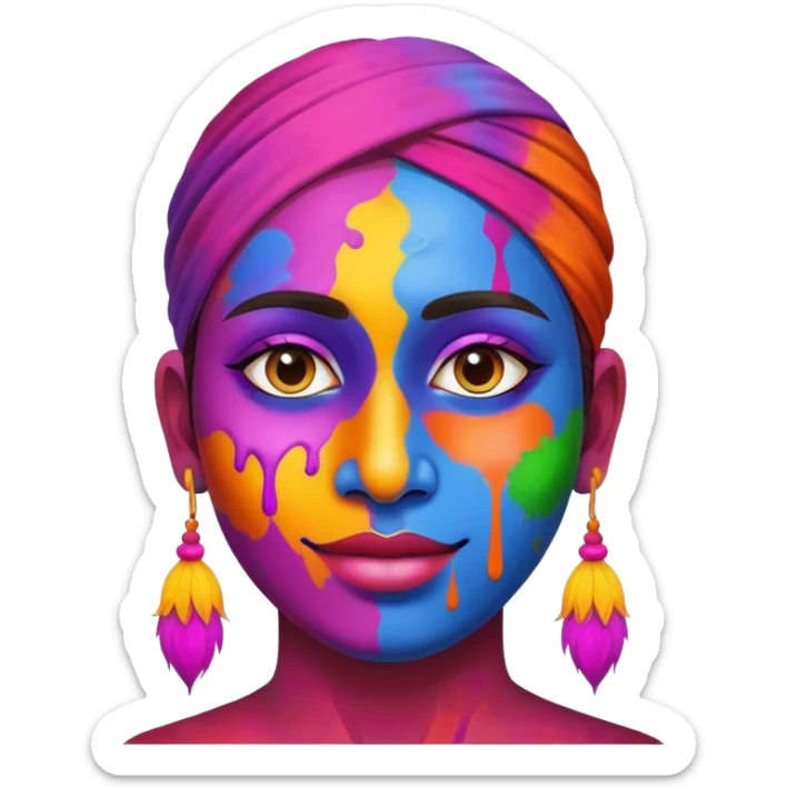 Base of colour for the festival of Holi  sticker