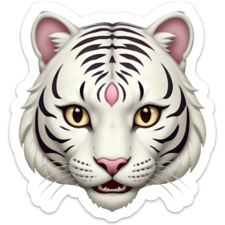 ESO Female white tiger khajiit leader of the umbral rose  sticker