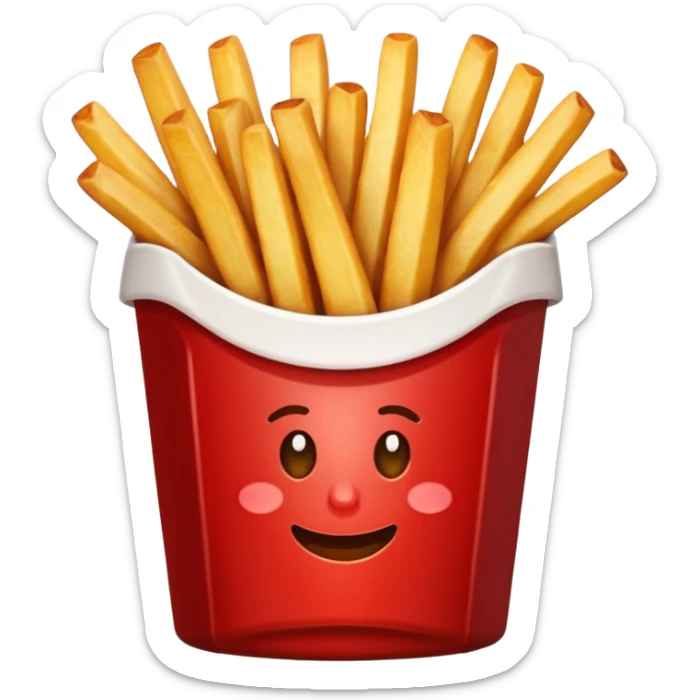 Cola fries sticker