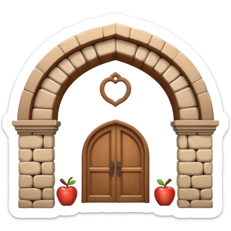 3D Apple-style emoji of a full traditional Turkish han building, showing the entire stone structure with arches, wooden doors, and windows. Rounded, glossy, smooth, soft shadows, white background.








 sticker