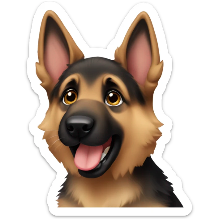 German shepherd puppy sticker