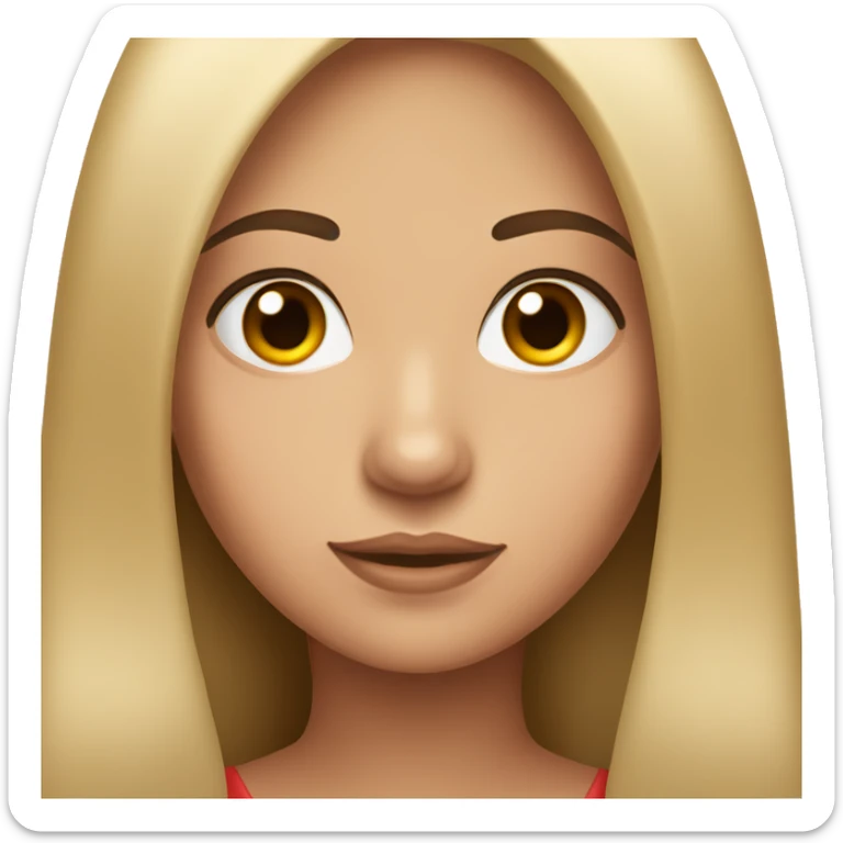 a hispanic girl with long straight hair and red blush cheeks mid eyelashes sticker