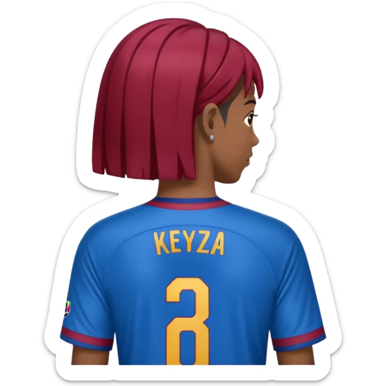 buat costum seperti diatas buat mirip hanya pakaian saja tidak pakai orang dan dari belakang barcelona nama punggung keyza dan nomor punggung 15 menghadap belakang custom belakangnya baju belakangnya sticker