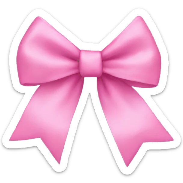 Pink bow sticker