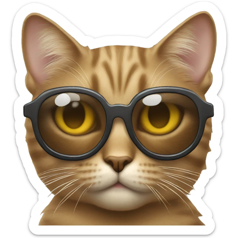 Cat with sunglasses sticker