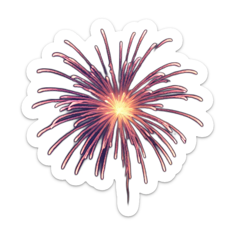 underwater fireworks sticker