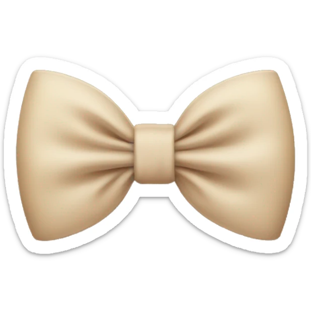 Beige bow sticker