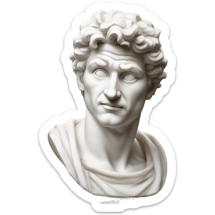"David" is a marble statue by the outstanding Italian sculptor of the High Renaissance Michelangelo Buonarroti. sticker