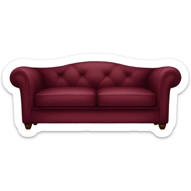 Burgundy sofa sticker