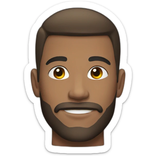 Muscle teen guy with facial hair sticker