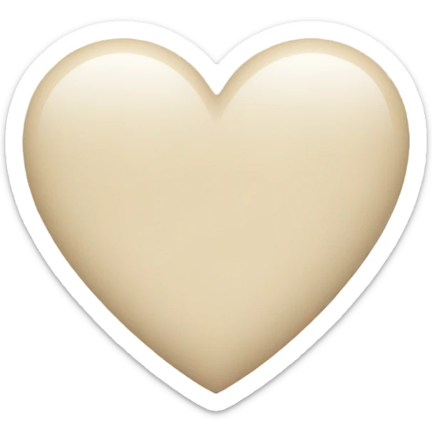 Beige heart  sticker