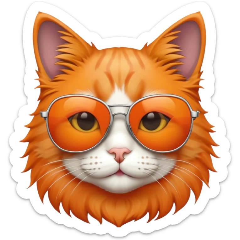 Cat with sunglasses sticker