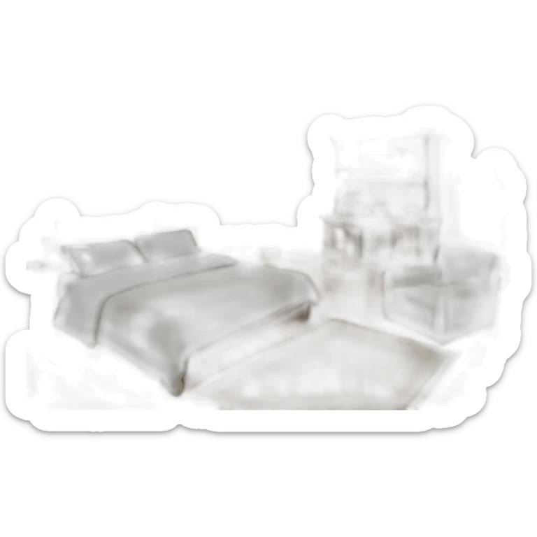 room with cotton  sticker