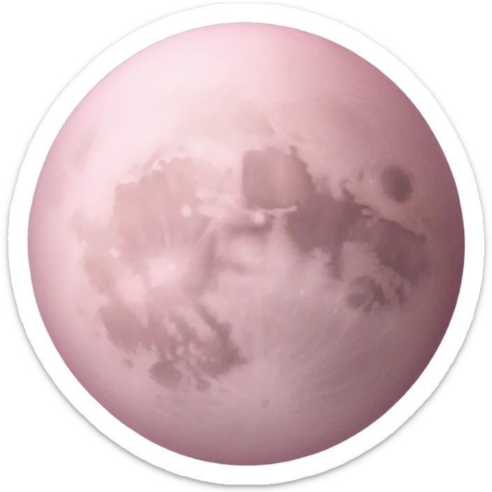 Pastel pink moon sticker