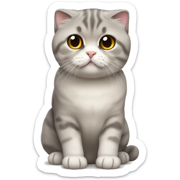 scottish fold cat sticker