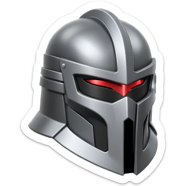 master shredder's helmet from teenage mutant ninja turtles, no eyes or face, just the helmet and related material lets make it a silhouette sticker