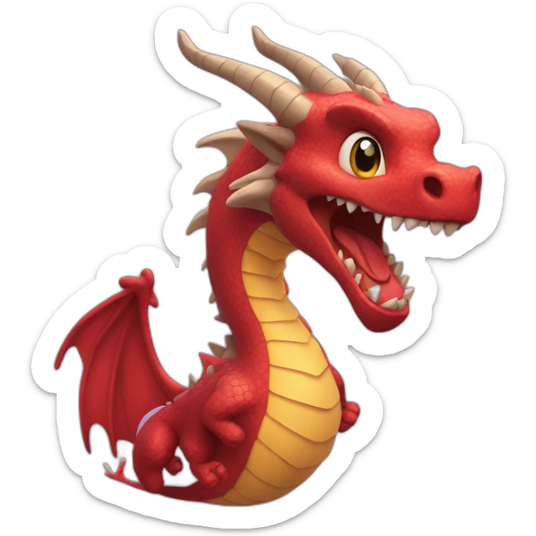 Dragón con corazon  sticker