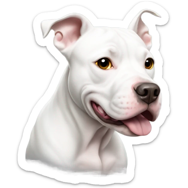 white pitbull sticker
