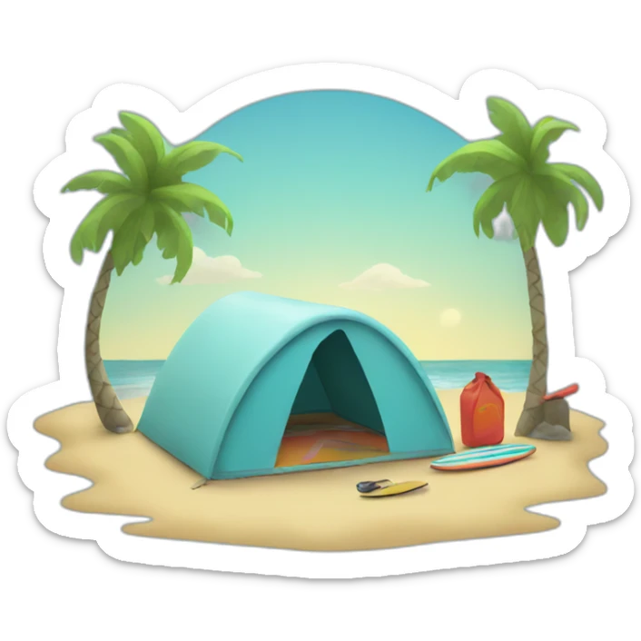 surfer camp sticker