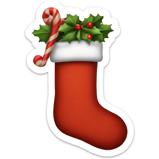 Christmas stocking sticker