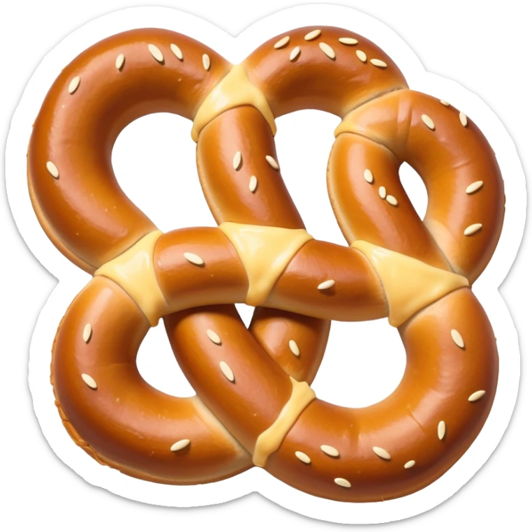 Bavarian ore Bavarian pretzel with honey mustard tBavarian pretzel with honey mustards with cheese   sticker