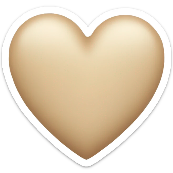Beige heart  sticker