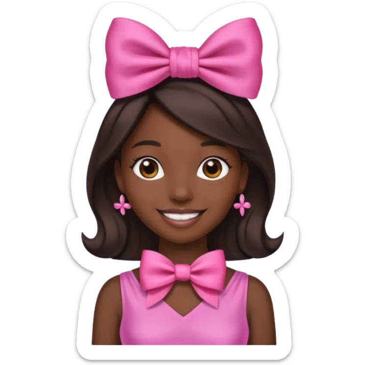 👩🏽 give me this emoji. But add a bow on the side of her head don’t add body just the head sticker
