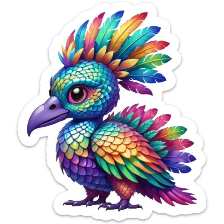 Colorful Exotic Pokémon-Digimon-Monster-Beast-Fakémon-hybrid-creature (full body) sticker